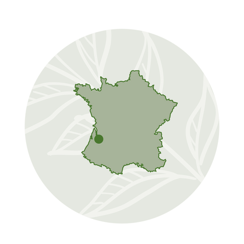 point sur nos bureaux de Cenon sur la carte de France