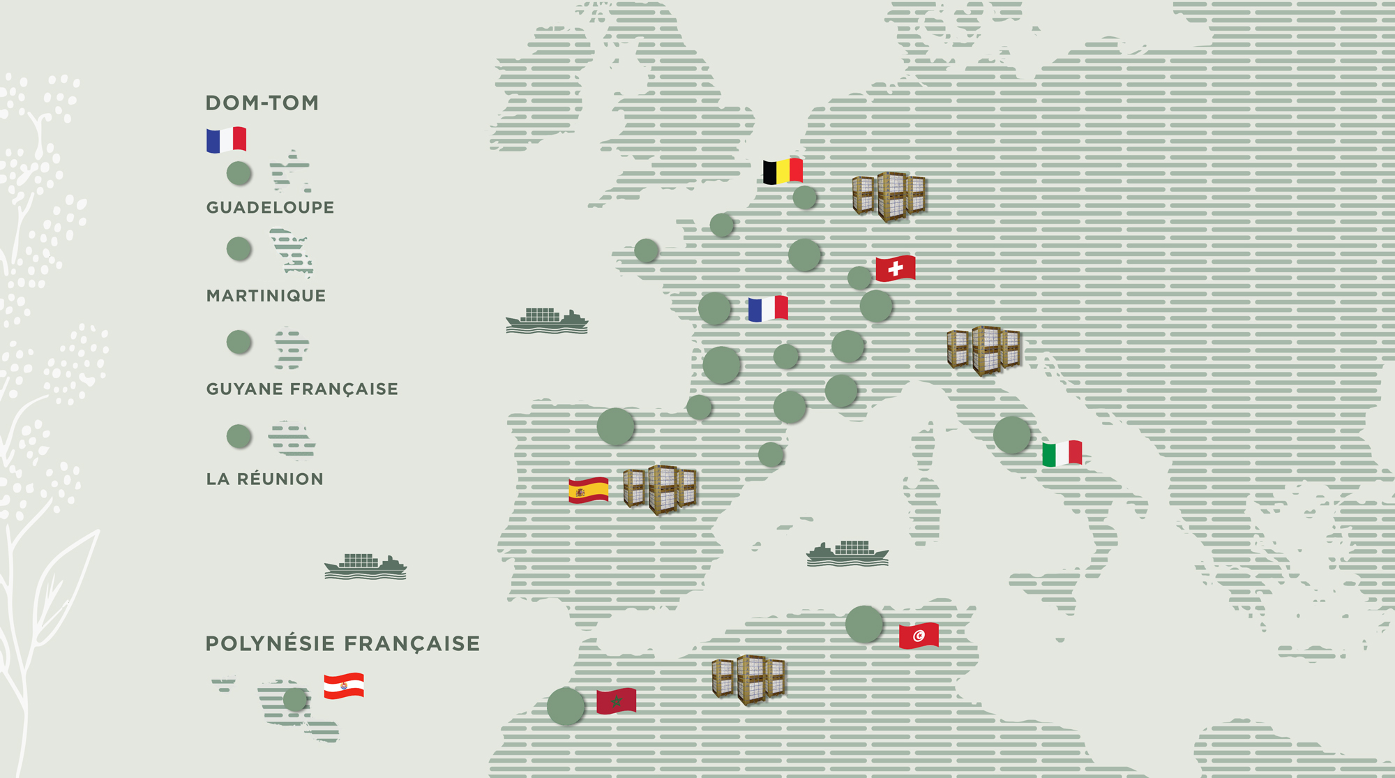 carte europe des points de distribution des partenaires de planet agro
